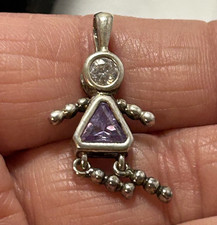 Pingente de berloque articulado para colar Birthstone roxo 925 bebê menina, usado comprar usado  Enviando para Brazil