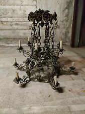 Lampadario ferro battuto usato  Roma