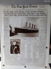 Titanic poster newspaper gebraucht kaufen  Aachen