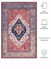 Tapete SAFAVIEH Tucson Collection ferrugem/azul 3'x4' lavável, entrada resistente ao deslizamento comprar usado Tapete SAFAVIEH Tucson Collection ferrugem/azul 3'x4' lavável, entrada resistente ao deslizamento comprar usado  Enviando para Brazil