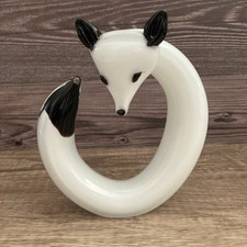 Usado, Estatueta de vidro arte raposa ártica branca contemporânea redemoinho moderno comprar usado  Enviando para Brazil