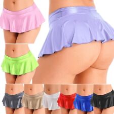 Usado, Feminino Brilhante minissaia suave saias curtas Babados sexy de cintura baixa Pijamas comprar usado  Enviando para Brazil