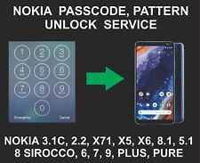 Nokia Pass, Padrão, Desbloqueio de Pin, Nokia 3.1C, 2.2, X71, X5, X6, 8.1, 5.1, Sirocco comprar usado  Enviando para Brazil