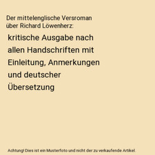 Mittelenglische versroman rich gebraucht kaufen  Trebbin