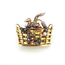 Broche panier ancienne d'occasion  Nice-