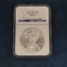 2009 American Silver Eagle primeiros lançamentos NGC MS69 - Frete grátis EUA comprar usado  Enviando para Brazil