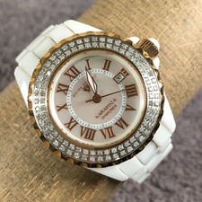 Swiss Legend Karamica relógio de quartzo feminino luxo moldura de diamante esfregão cerâmica 6 1/2" comprar usado  Enviando para Brazil