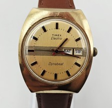 Usado, Relógio Timex elétrico Dynabeat masculino tom dourado parcialmente funcionando leitura  comprar usado  Enviando para Brazil