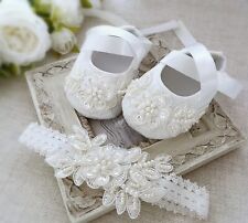 Girl baptism shoes for sale  HARLOW