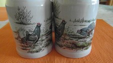 Bierkrug jagdmotiv auerhähne gebraucht kaufen  Augsburg