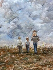 Father children walking for sale  Boerne