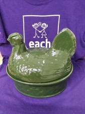 Green ceramic chicken for sale  THETFORD
