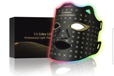 Terapia de luz vermelha para rosto, máscara facial LED terapia de luz em casa, LED de 7 cores comprar usado  Enviando para Brazil