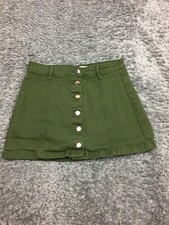 Usado, Mini saia curta jeans Forever 21 botão frontal feminina tamanho 27 verde comprar usado  Enviando para Brazil