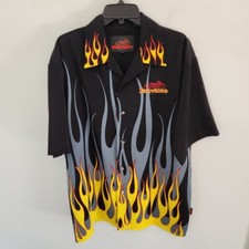 Camisa masculina Easy Rider motocicleta gráfica botão XL Fire Flames manga curta comprar usado  Enviando para Brazil