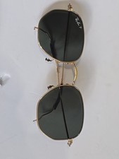 Óculos de sol Ray-Ban RB3548N hexagonal armação plana dourada verde lente clássica 51mm comprar usado  Enviando para Brazil