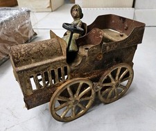 Gran Raro Antiguo 1890 D. P. Clark Hill Escalador Acero Prensado Volante Coche de Juguete segunda mano  Embacar hacia Mexico