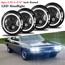 4 peças 5,75" 5-3/4 polegadas faróis de LED redondos ajuste Hi-Lo Ford Galaxie 500 1962-1974 comprar usado  Enviando para Brazil