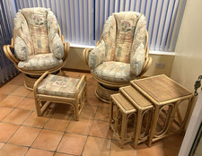 Wicker swivel chairs for sale  BEDFORD