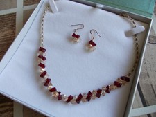 Necklace earring set for sale  ELY