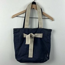 Bolsa tote Aeropostale vintage azul creme lona praia Y2K  comprar usado  Enviando para Brazil