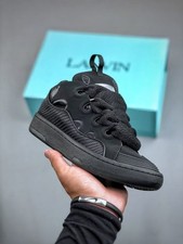 Tênis casual couro curvo triplo preto unissex moda street board comprar usado  Enviando para Brazil