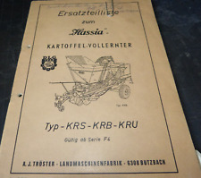 Ersatzteilliste hassia kartoff gebraucht kaufen  Künzing