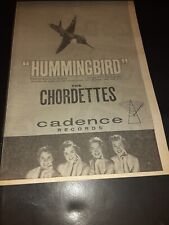 Chordettes hummingbird rare for sale  Palm Bay