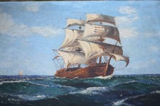 Vintage marine painting d'occasion  Expédié en Belgium