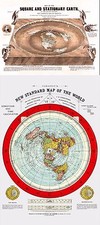 Mapas da Terra Plana 3 CONJUNTOS: Padrão da Gleason 24x36 e Terra Estacionária Quadrada 24x18  comprar usado  Enviando para Brazil