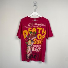 Camiseta Gráfica de Tatuagem Vintage Ed Hardy por Christian Audigier “Morte ou Glória” Ano Novo comprar usado  Enviando para Brazil