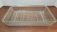 Bandeja de armazenamento a frio vintage pesada com nervuras para geladeira feita nos EUA grande comprar usado  Enviando para Brazil