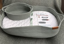 Cesta de troca de bebê para cômoda de bebê, cesta Moses para bebês, corda de algodão D... comprar usado  Enviando para Brazil