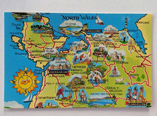 Postcard map north for sale  LLANDINAM
