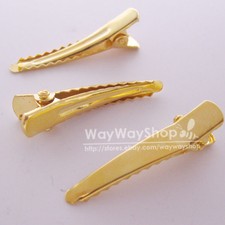 100 peças prendedores de cabelo de jacaré com pino duplo 35 mm arcos dourados comprar usado  Enviando para Brazil