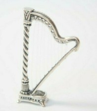 Harpa musical colecionável miniatura prata para casa de bonecas | Casa de bonecas | Colecionável | comprar usado  Enviando para Brazil