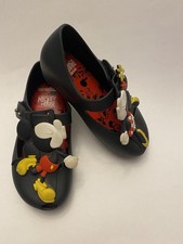 Usado, Mini sapatilhas de balé pretas Melissa Kissing Mickey & Minnie Disney tamanho 9 comprar usado  Enviando para Brazil