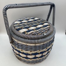 Vtg round woven for sale  Shipping to Ireland