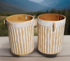 Terracotta white ribbed for sale  Webster