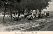 Cartão postal vintage cena Elgin corridas automáticas Elgin Illinois década de 1910 comprar usado  Enviando para Brazil
