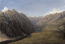 Pintura em aquarela Valley Of The Visp Riffel Hotel Suíça século XIX comprar usado Pintura em aquarela Valley Of The Visp Riffel Hotel Suíça século XIX comprar usado  Enviando para Brazil