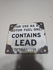 Placa de bomba de gás de porcelana tetraetil chumbo uso como combustível de motor contém ORIGINAL comprar usado  Enviando para Brazil