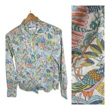 Camisa The Oxford Company Liberty tecido botão para cima tamanho 12 pássaros florais tropicais comprar usado  Enviando para Brazil