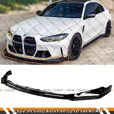 Para 2021-25 BMW G80 M3 G82 G83 M4 V estilo brilho preto para-choque dianteiro divisor de lábios comprar usado  Enviando para Brazil