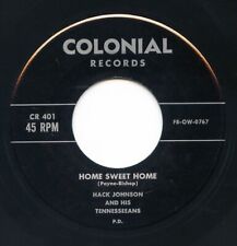 HEAR - Rare Bluegrass 45 - Hack Johnson - Home Sweet Home - Colonial # CR 401 comprar usado  Enviando para Brazil