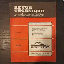 Revue technique matra d'occasion  Avignon