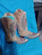 Botas Western Femininas Vintage Corral Brown Heart Wings - Tamanho 9 comprar usado  Enviando para Brazil