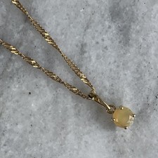 Colar de corrente de torção opala de fogo ouro 9 quilates 375 - 20 polegadas comprar usado  Enviando para Brazil