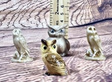 Lote de 4 mini estatuetas vintage de coruja miniaturas. comprar usado  Enviando para Brazil