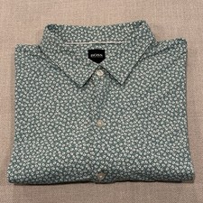 Camisa masculina manga curta HUGO BOSS ajuste afiado XL verde floral poliamida elástica comprar usado  Enviando para Brazil